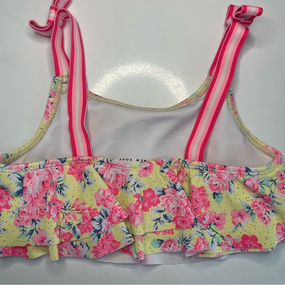 Nicole Miller New York Girls Large 12 Two Piece Bathing Suit Floral PRELOVED - Picture 8 of 10